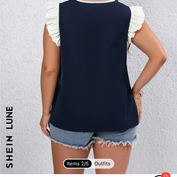 NEW! Plus Size Color Block Top 4X - Picture 3 of 7